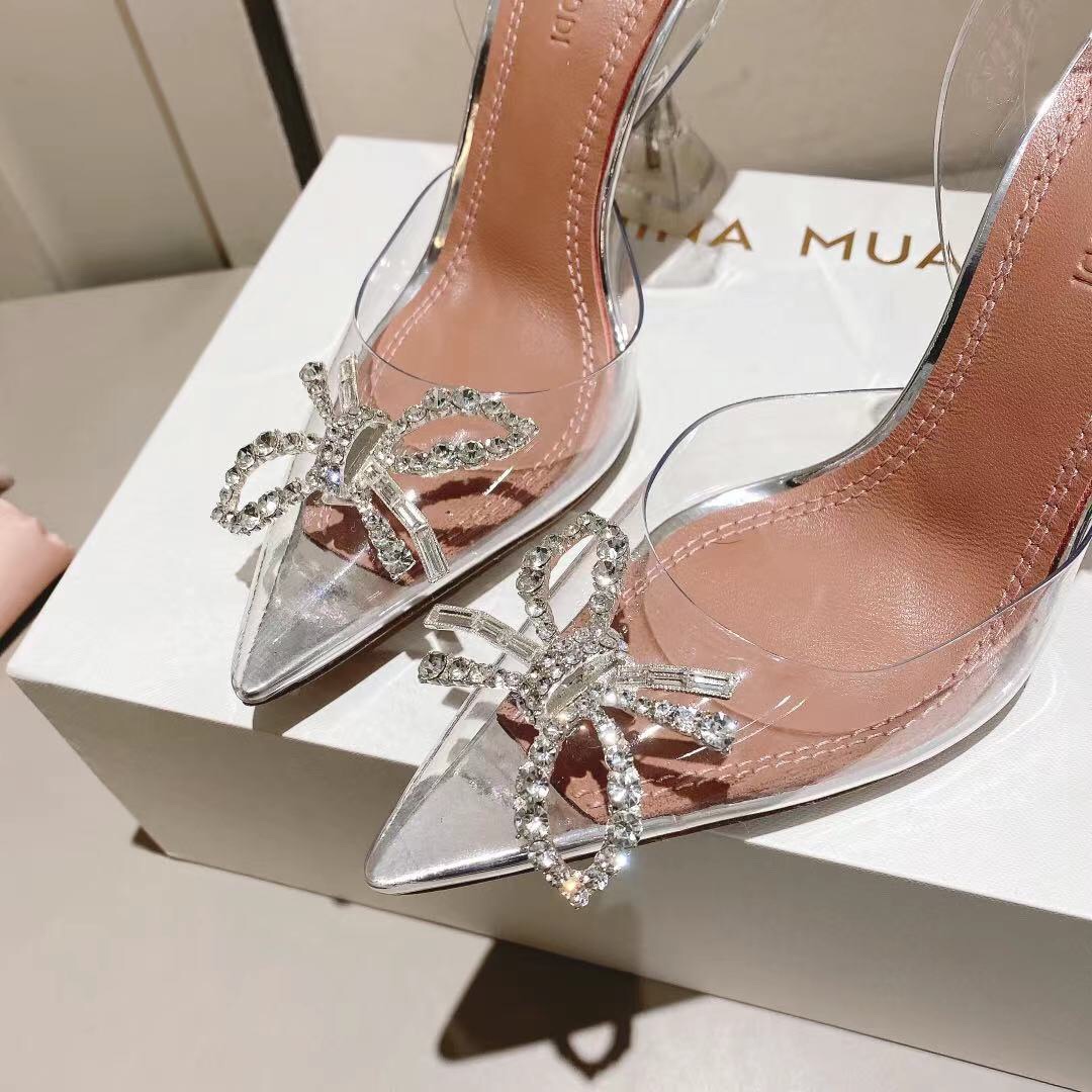 Amina Muaddi Rosie Slingback Pumps - DesignerGu