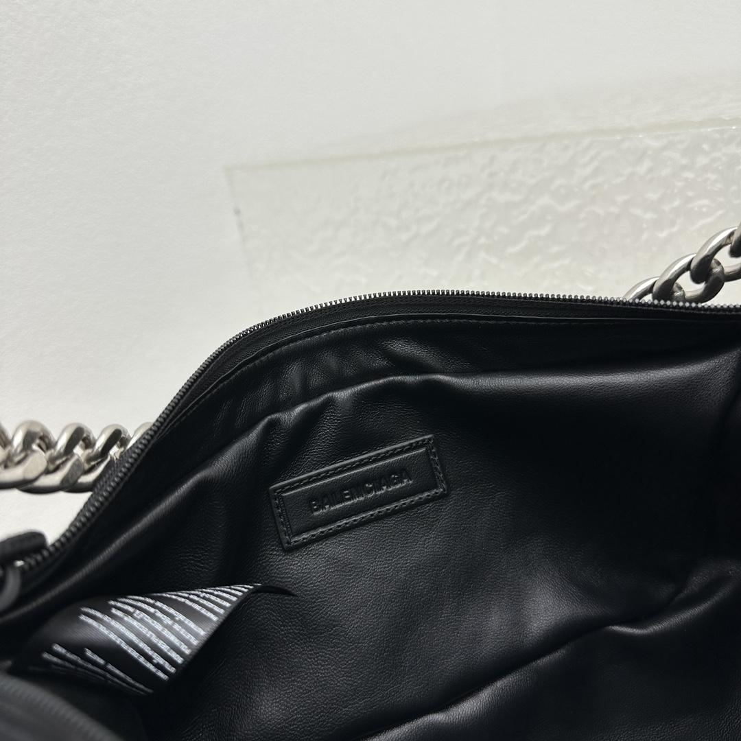 Balenciaga Raver Medium Bag With Chain In Black - DesignerGu