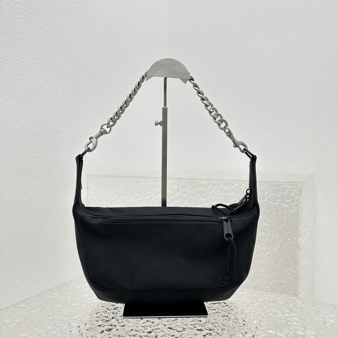 Balenciaga Raver Medium Bag With Chain In Black - DesignerGu