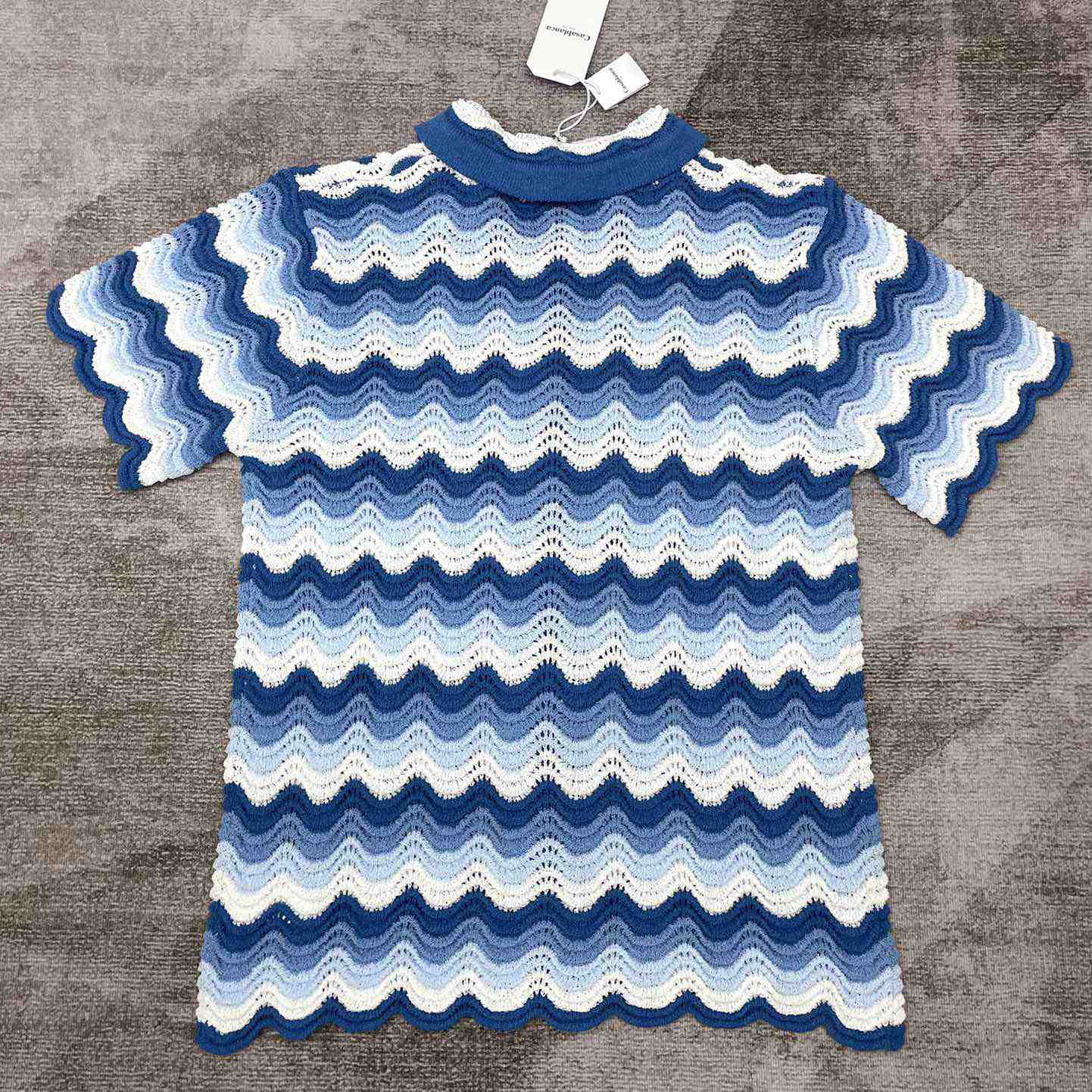 Casablanca Wavy Gradient Crochet Shirt - DesignerGu