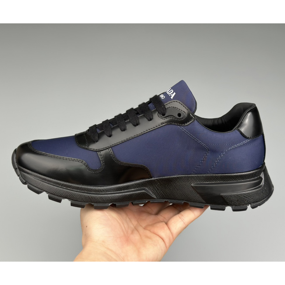 Prada Re-Nylon And Brushed Leather Sneakers - DesignerGu