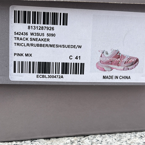 Balenciaga Track Sneaker In Pink Mesh And Suede-like Fabric - DesignerGu