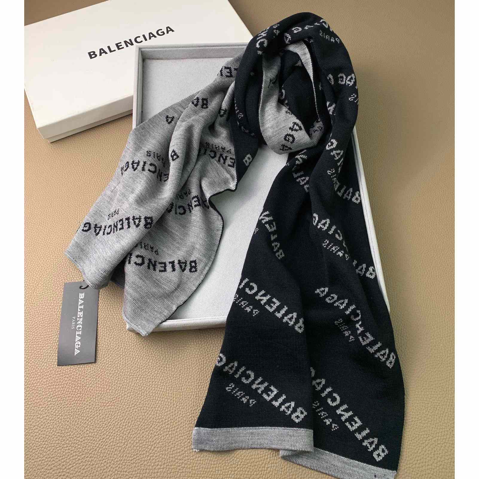 Balenciaga Allover Logo Scarf - DesignerGu