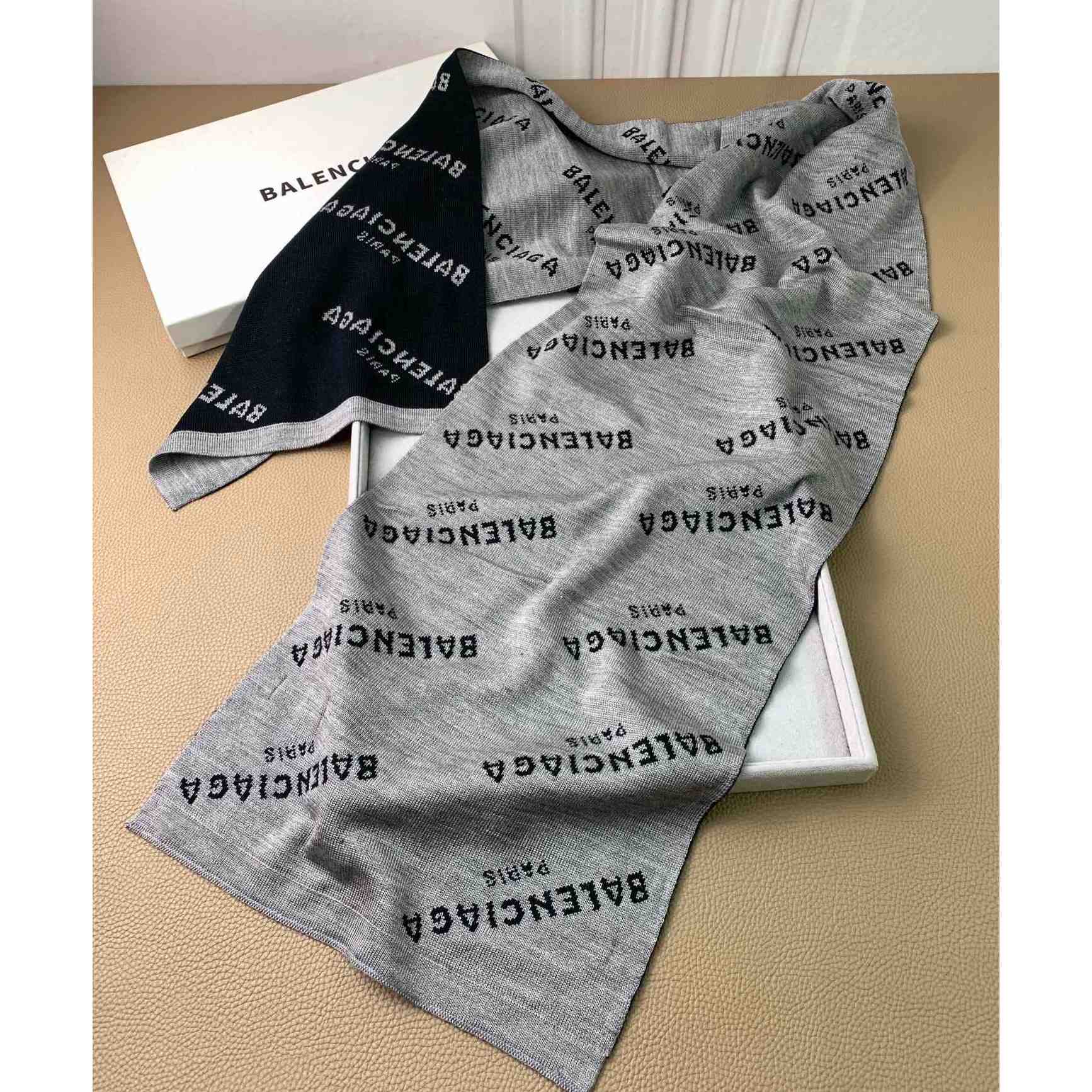 Balenciaga Allover Logo Scarf - DesignerGu