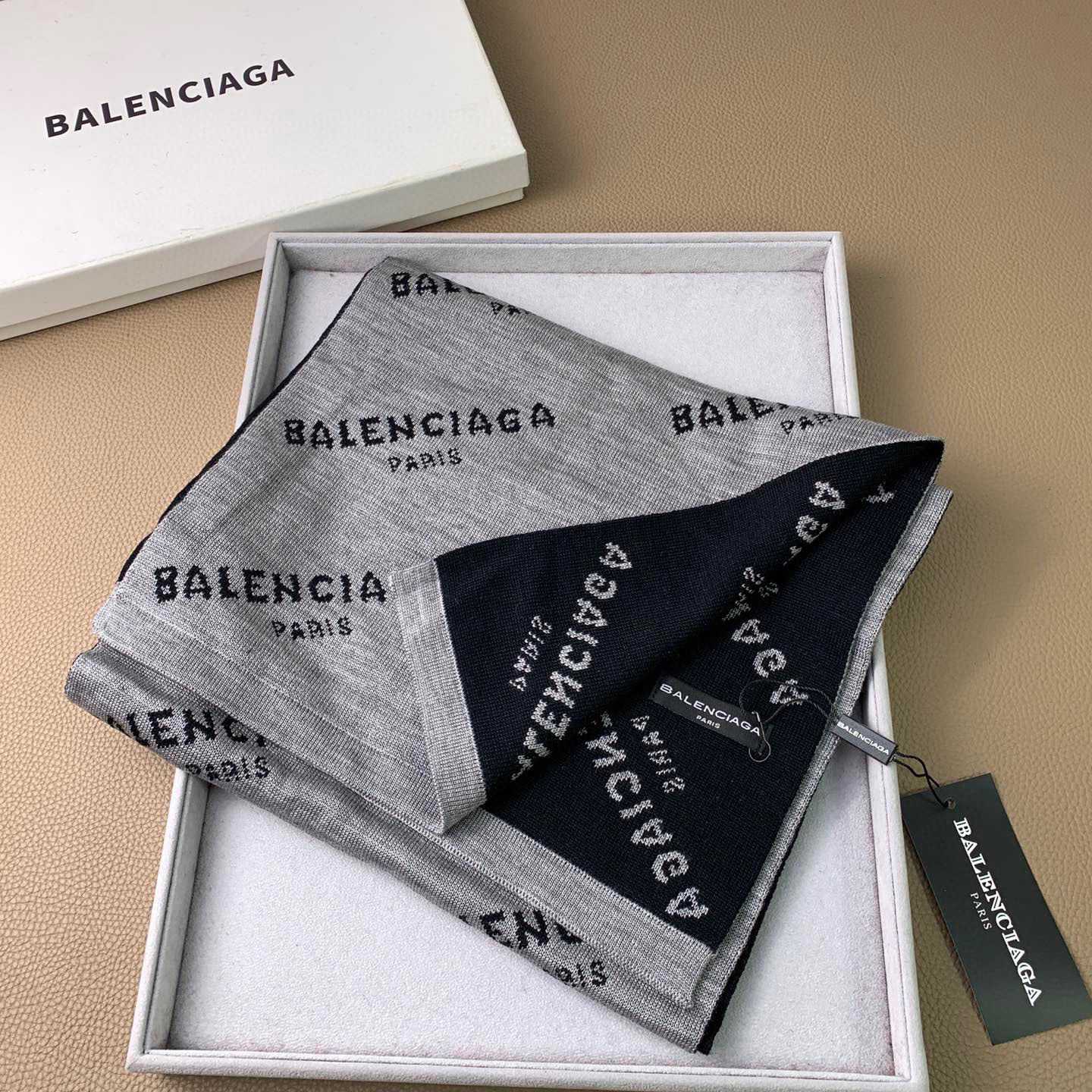 Balenciaga Allover Logo Scarf - DesignerGu