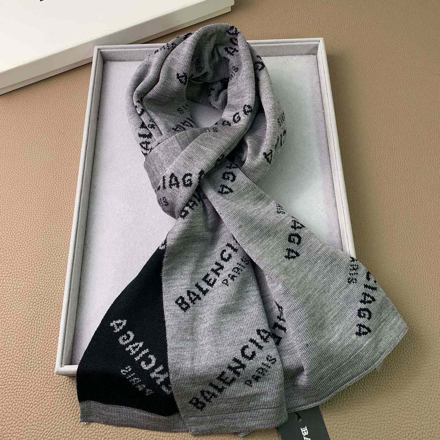 Balenciaga Allover Logo Scarf - DesignerGu