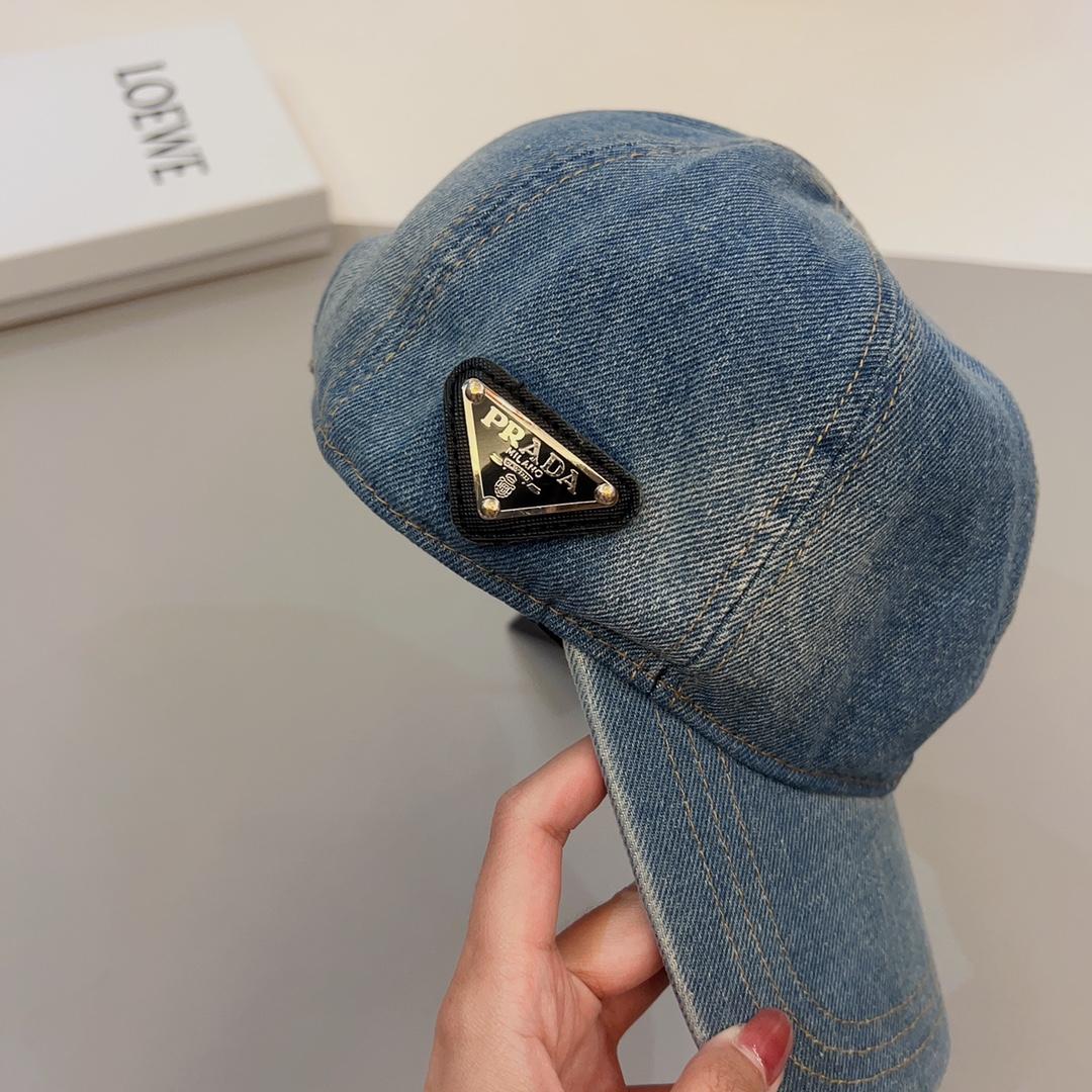 Prada Denim Baseball Cap - DesignerGu