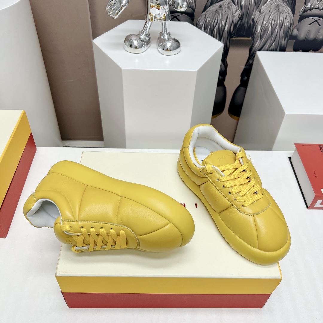 Marni Yellow Leather Bigfoot 2.0 Sneaker - DesignerGu