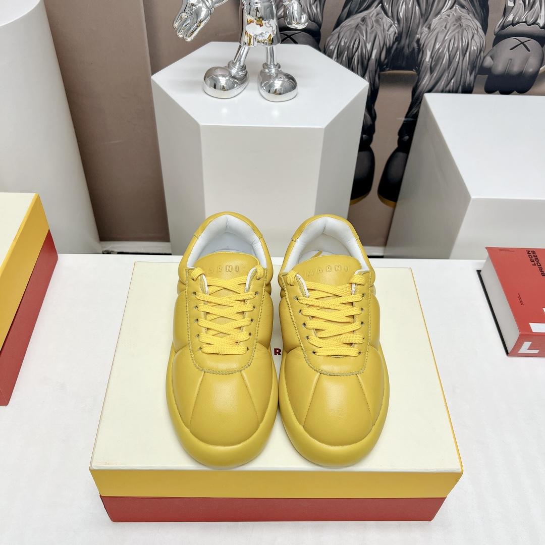 Marni Yellow Leather Bigfoot 2.0 Sneaker - DesignerGu