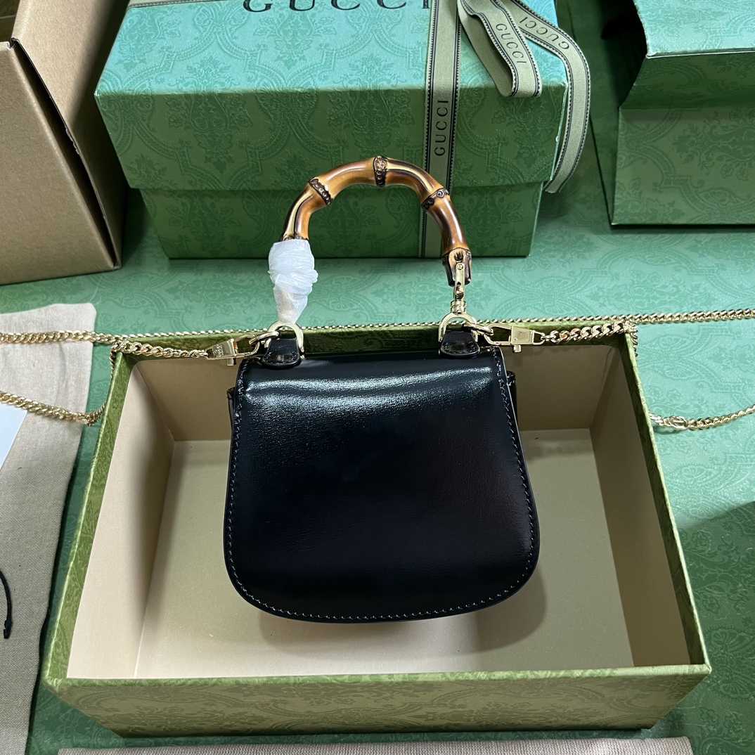 Gucci Bamboo 1947 Super Mini Bag (18.5x 12x 5.5cm) - DesignerGu