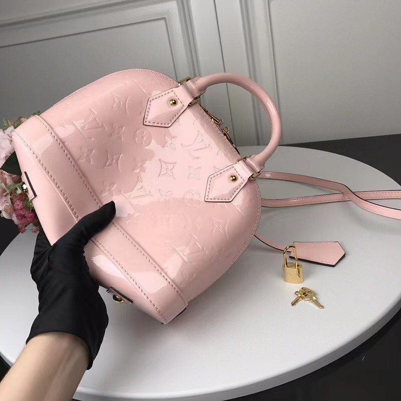 Louis Vuitton Alma Bb Patent Pink  (23.5-17.5-11cm)   - DesignerGu