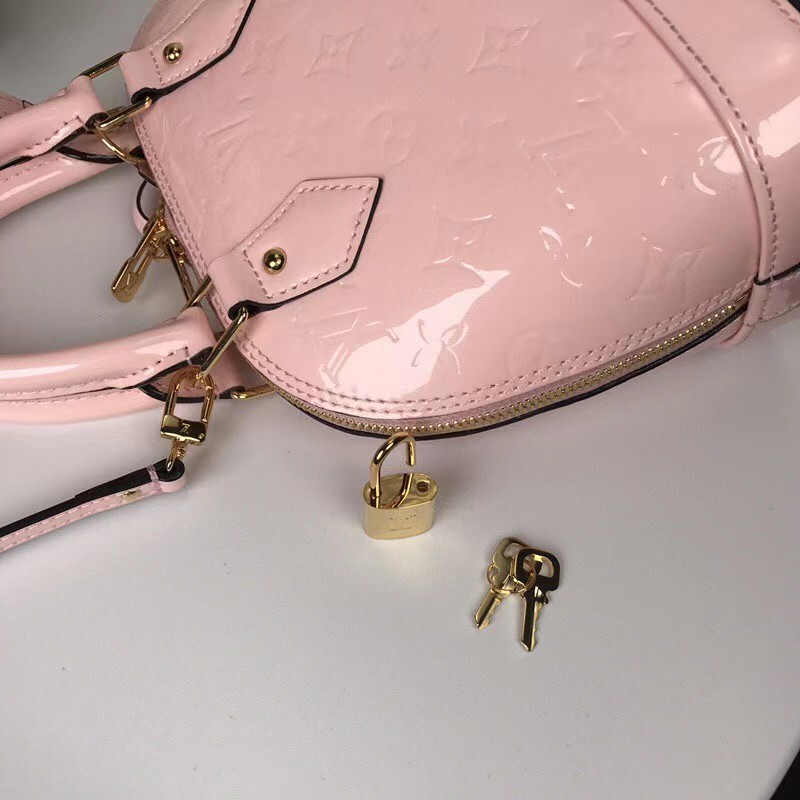 Louis Vuitton Alma Bb Patent Pink  (23.5-17.5-11cm)   - DesignerGu