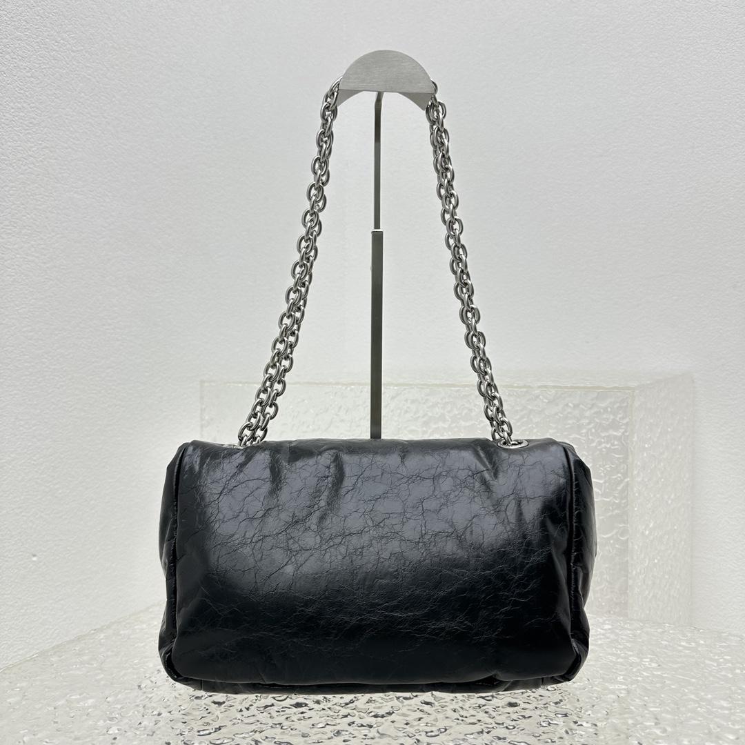 Balenciaga Monaco Small Chain Bag In Black - DesignerGu