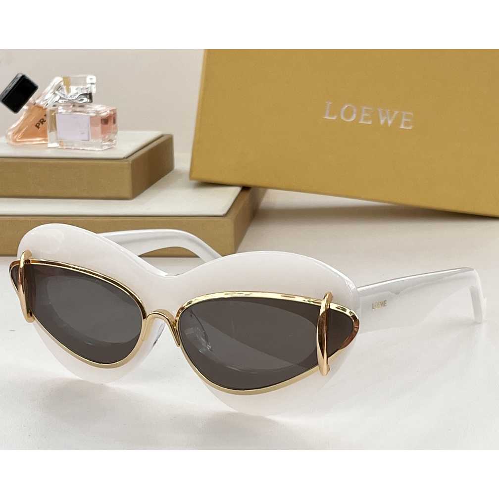 Loewe Cateye Double Frame Sunglasses In Acetate And Metal - DesignerGu