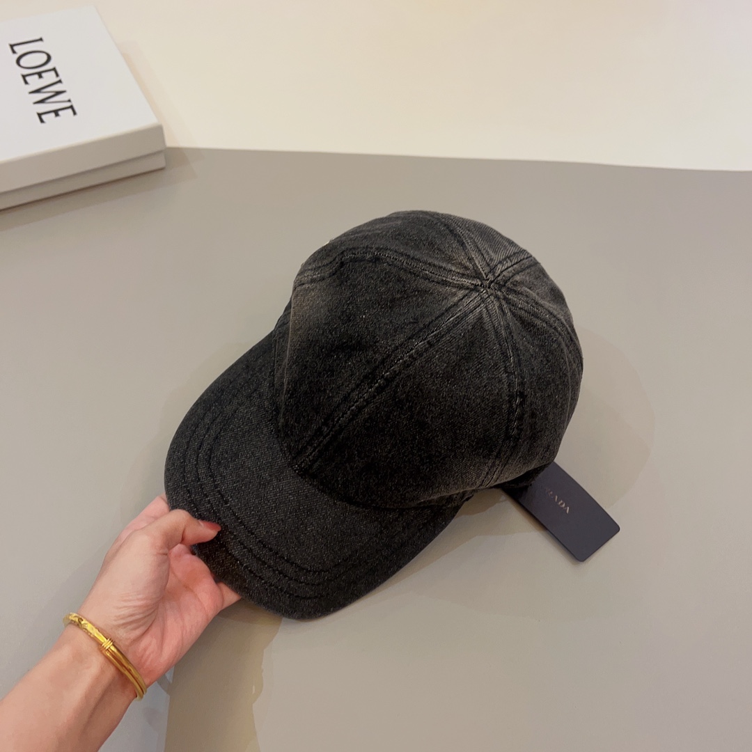 Prada Denim Baseball Cap - DesignerGu