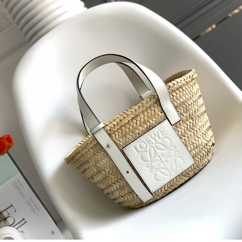 Loewe Leather Logo Basket - DesignerGu