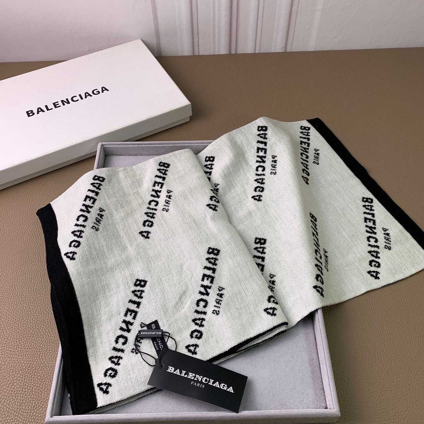 Balenciaga Allover Logo Scarf - DesignerGu