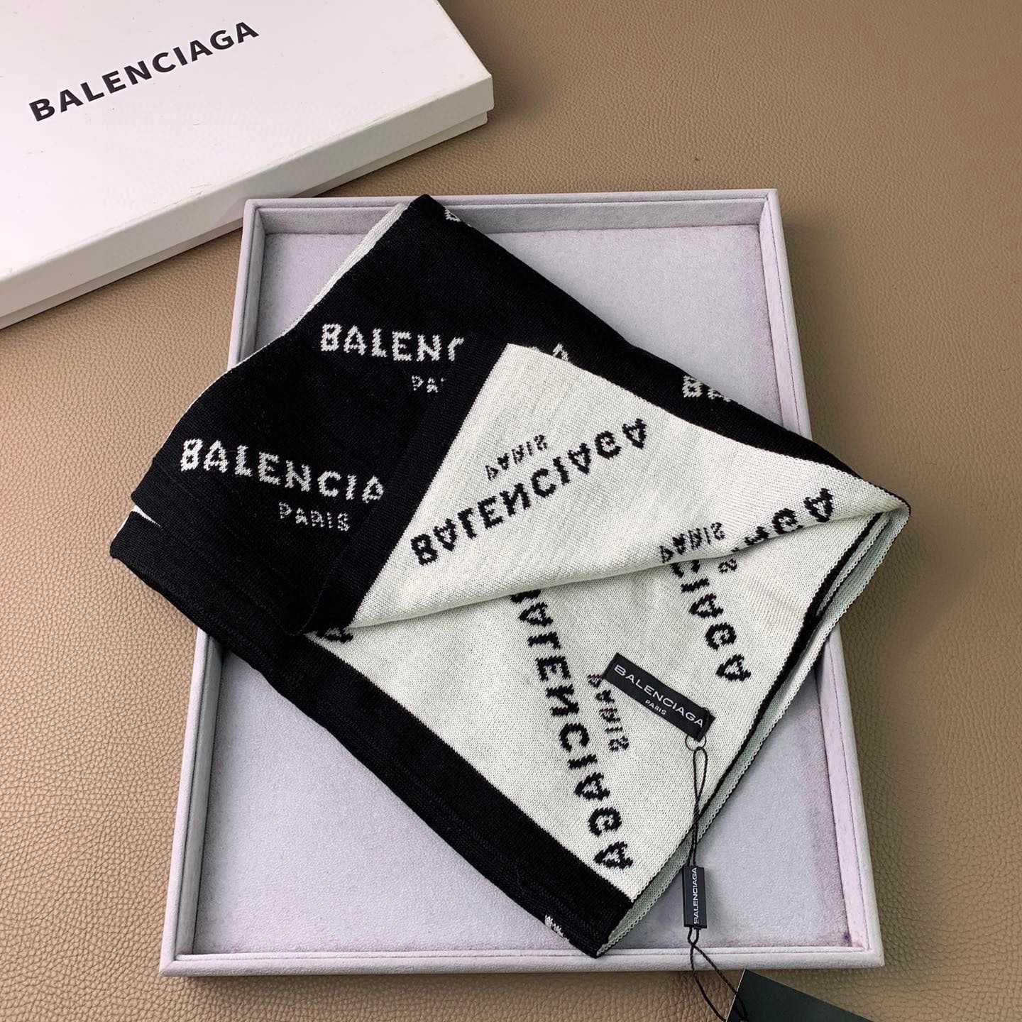 Balenciaga Allover Logo Scarf - DesignerGu