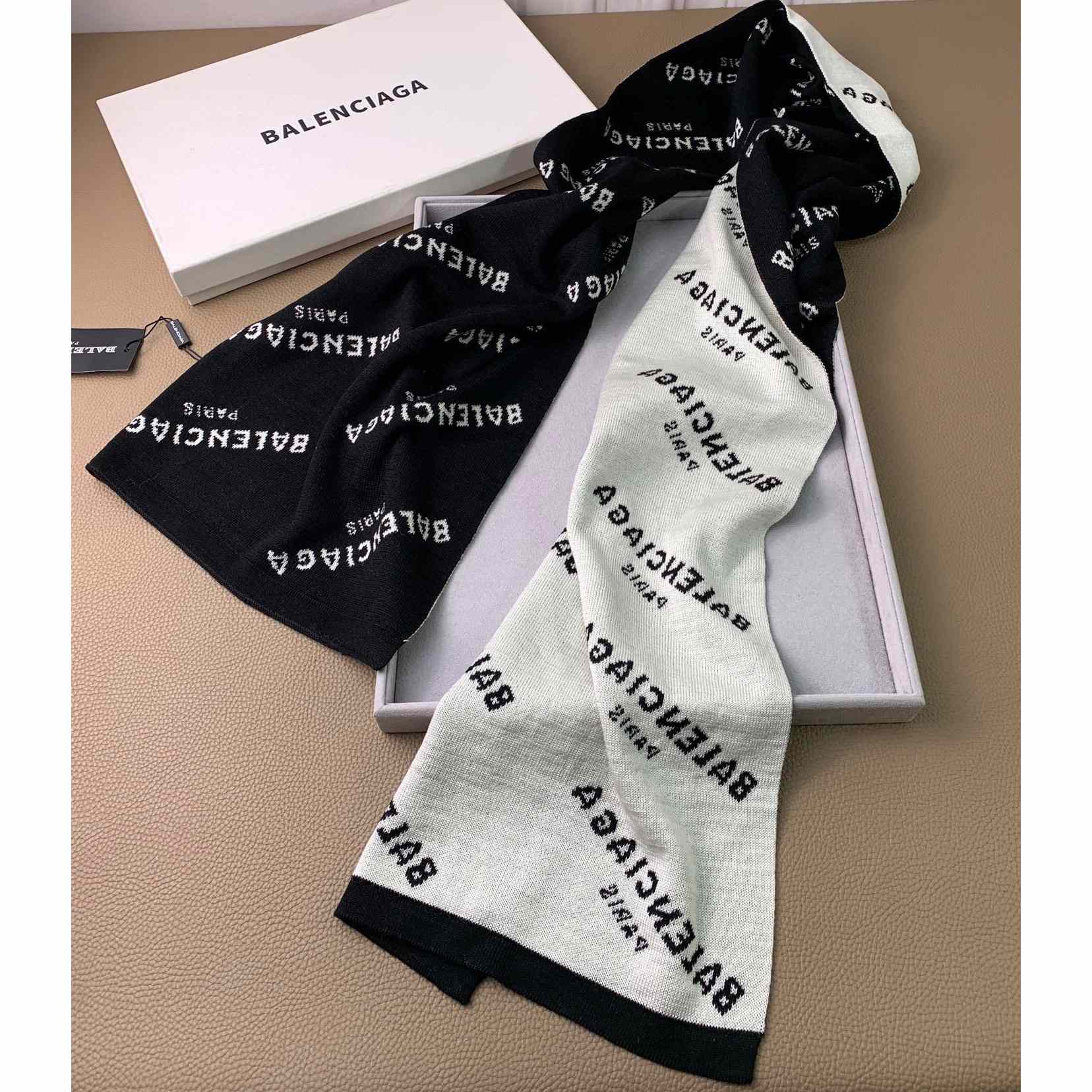 Balenciaga Allover Logo Scarf - DesignerGu