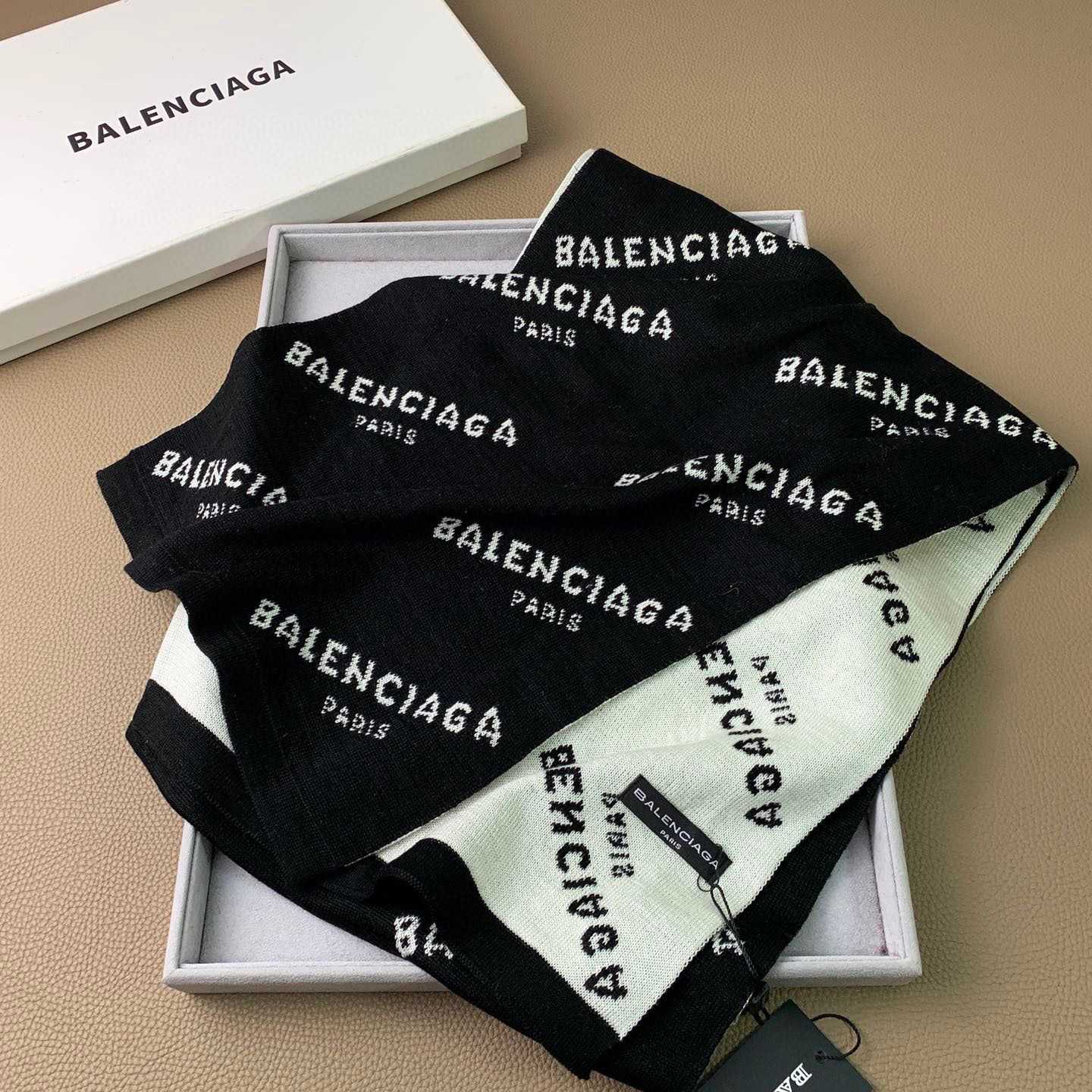 Balenciaga Allover Logo Scarf - DesignerGu