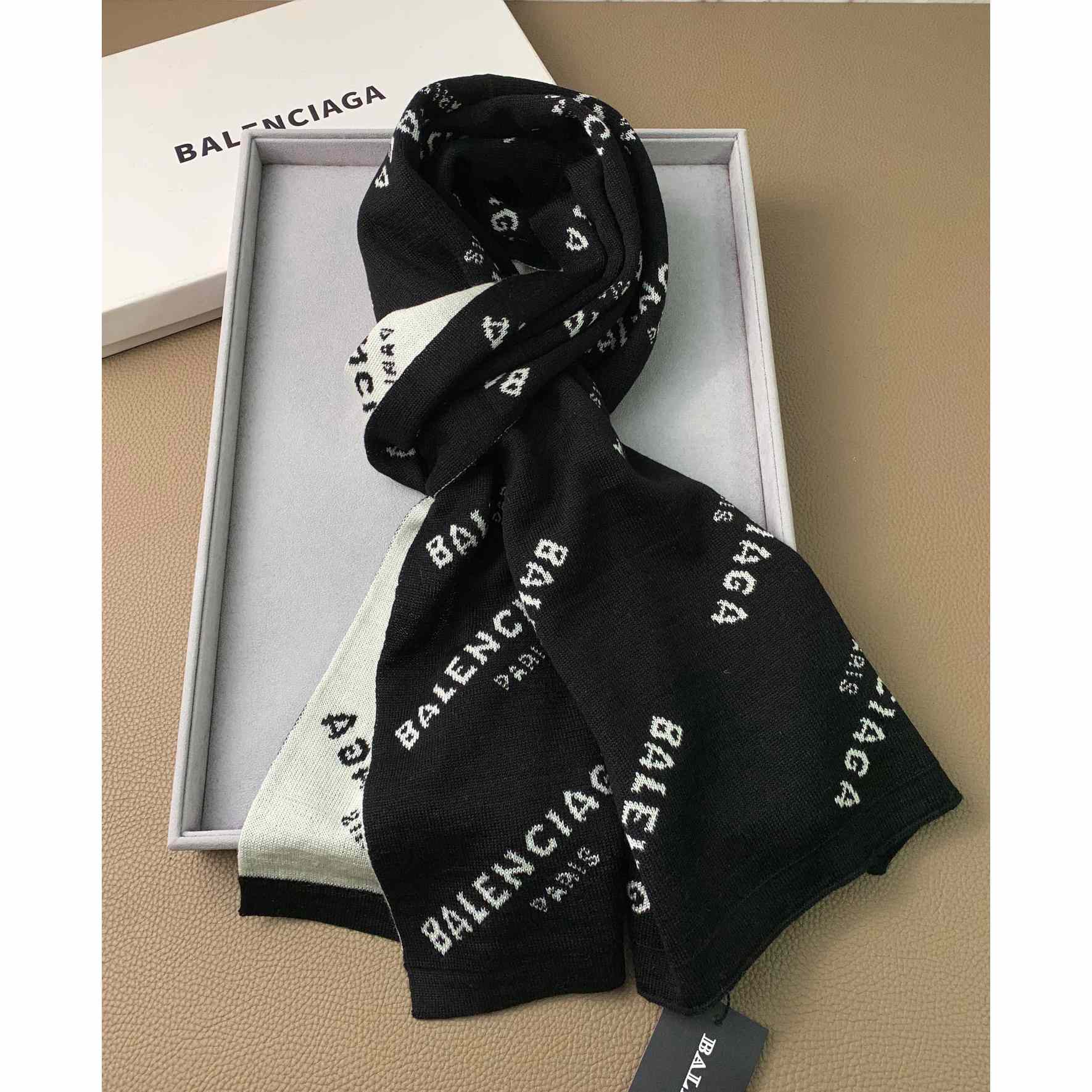 Balenciaga Allover Logo Scarf - DesignerGu