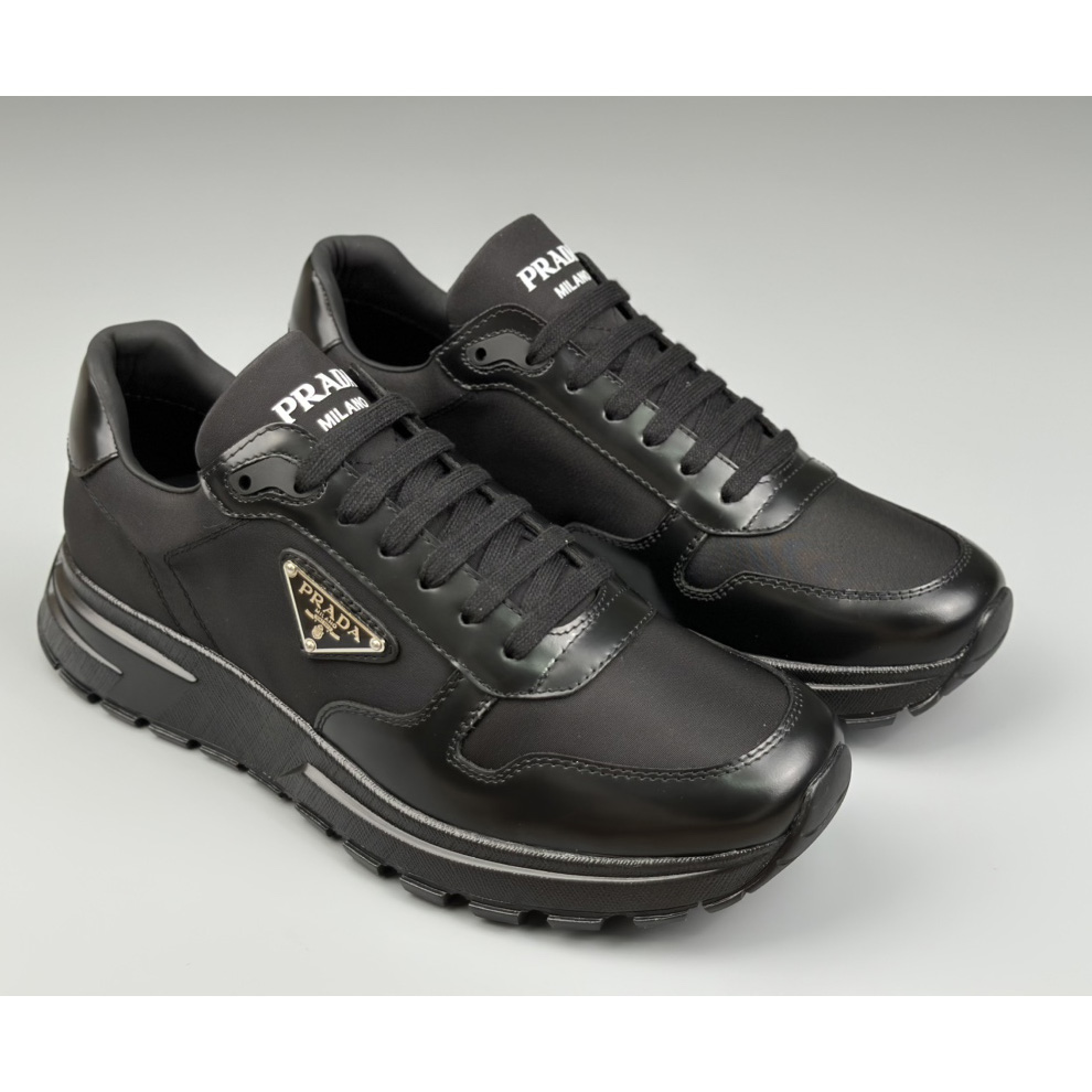 Prada Re-Nylon And Brushed Leather Sneakers - DesignerGu