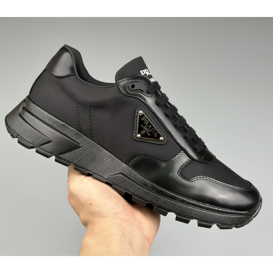 Prada Re-Nylon And Brushed Leather Sneakers - DesignerGu