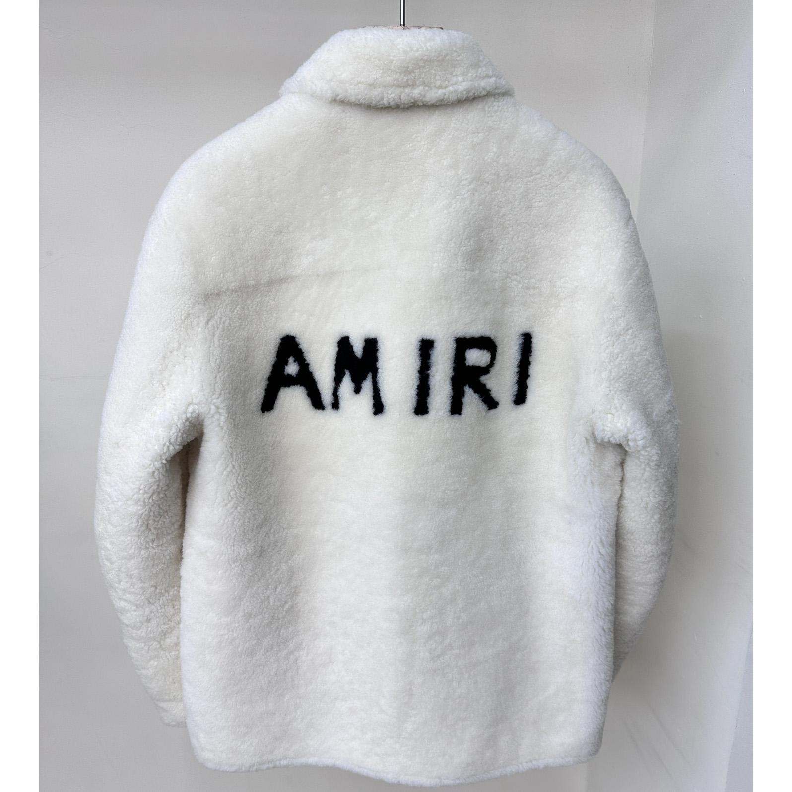 Amiri Logo-print Shearling Jacket - DesignerGu