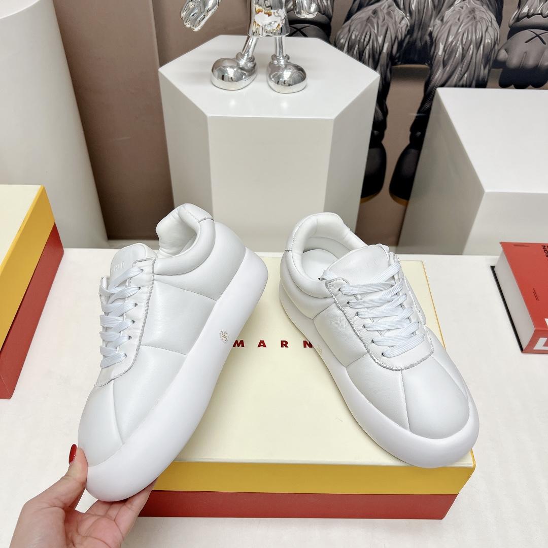 Marni White Leather Bigfoot 2.0 Sneaker - DesignerGu