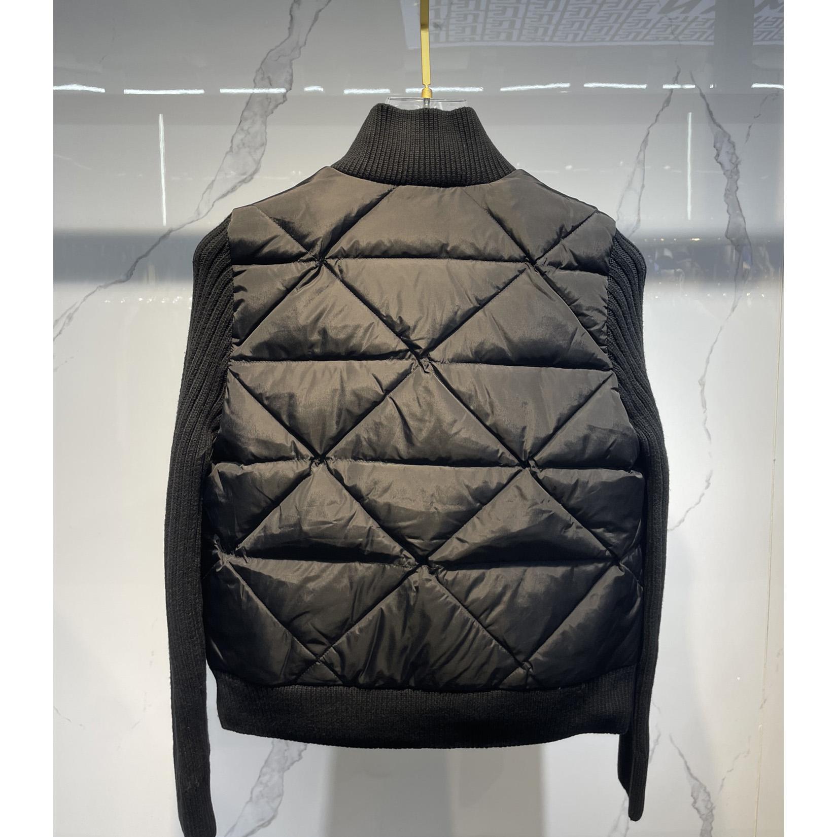 Prada Quilted Re-Nylon And Cashmere Jacket - DesignerGu