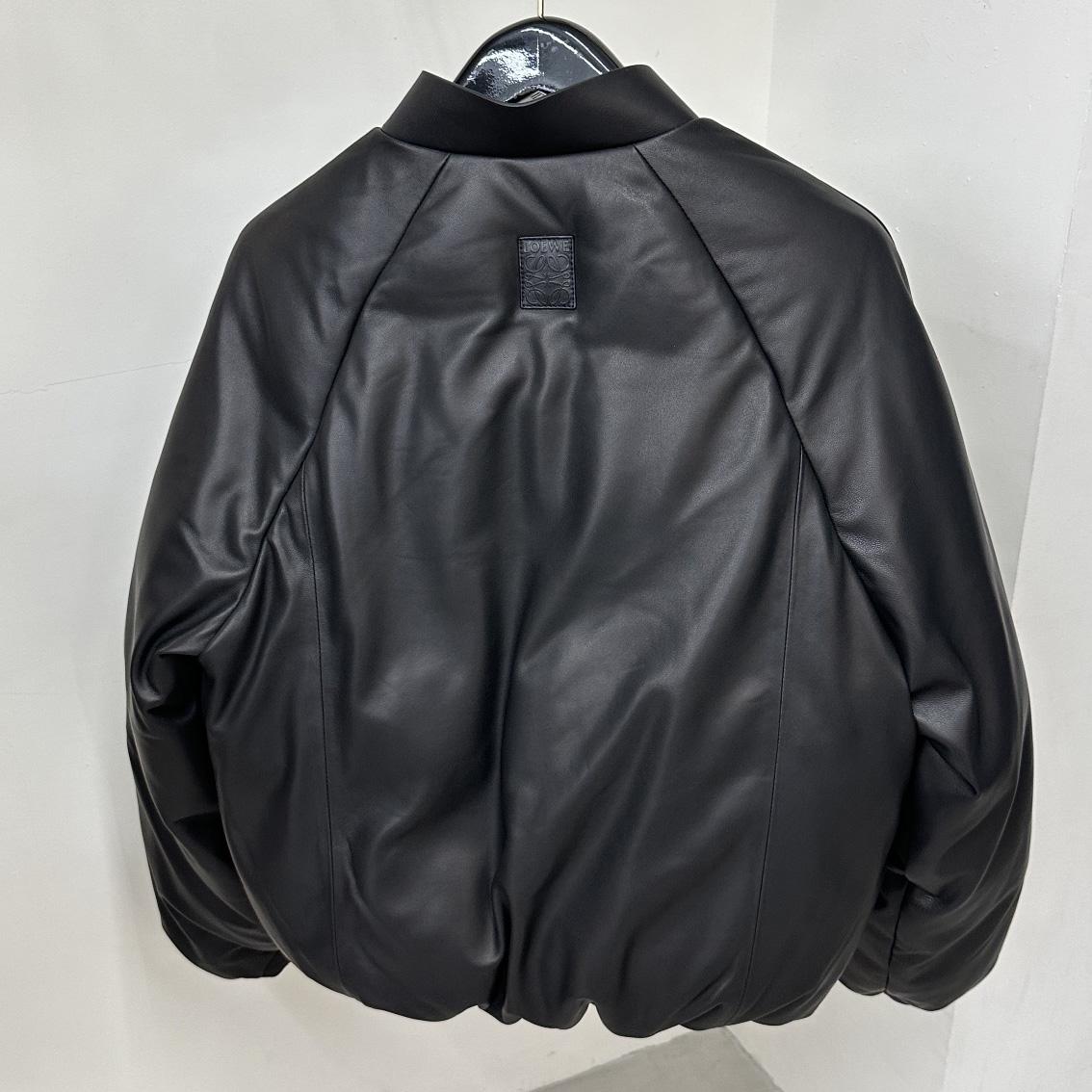 Loewe Padded Bomber Jacket In Nappa Lambskin - DesignerGu