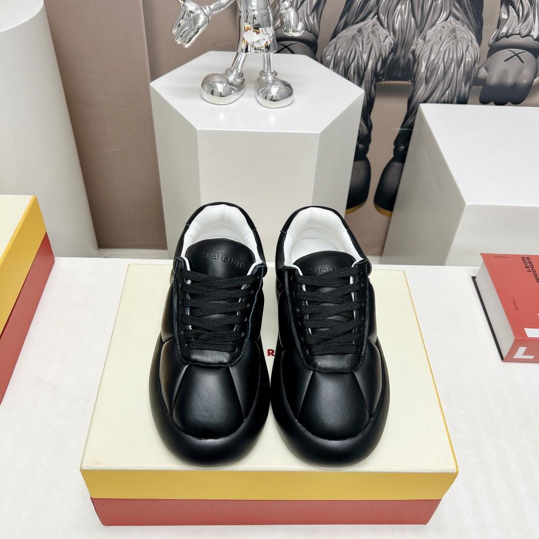 Marni Black Leather Bigfoot 2.0 Sneaker - DesignerGu