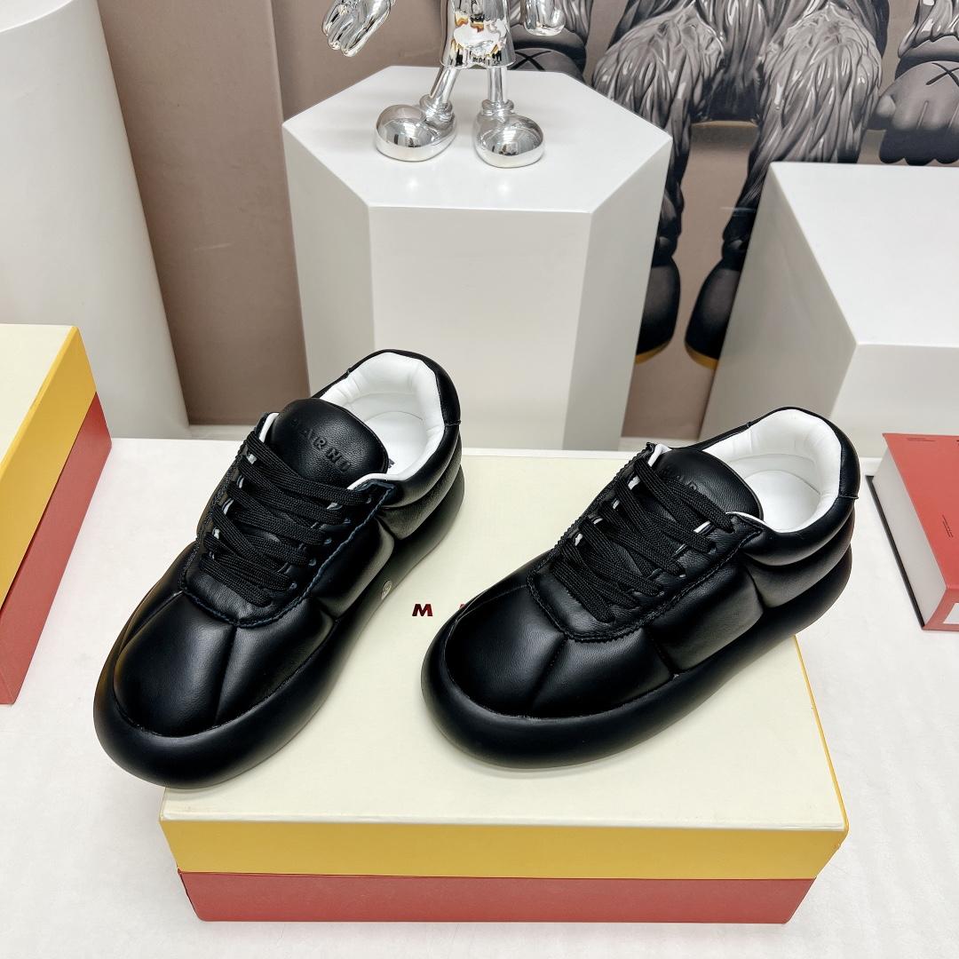 Marni Black Leather Bigfoot 2.0 Sneaker - DesignerGu