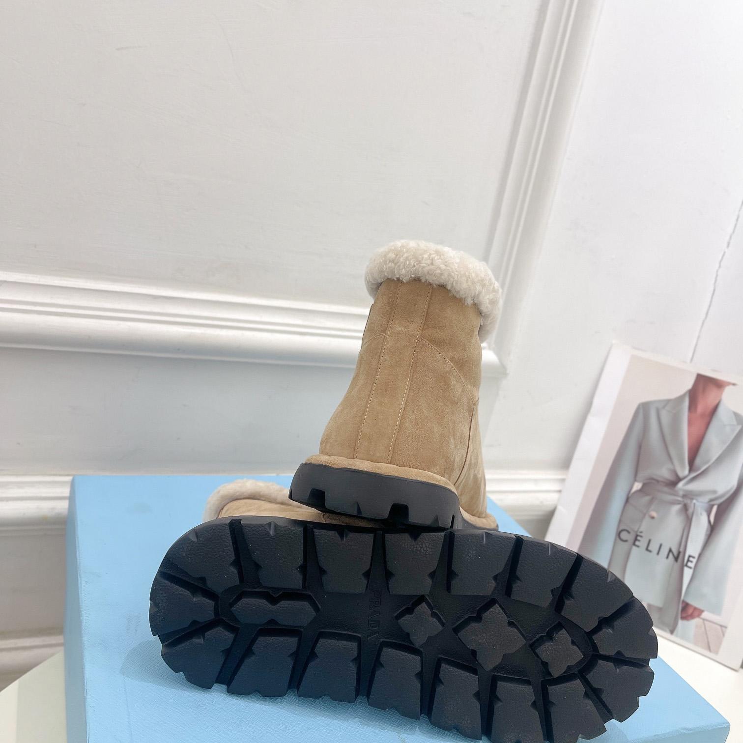 Prada Shearling Booties - DesignerGu