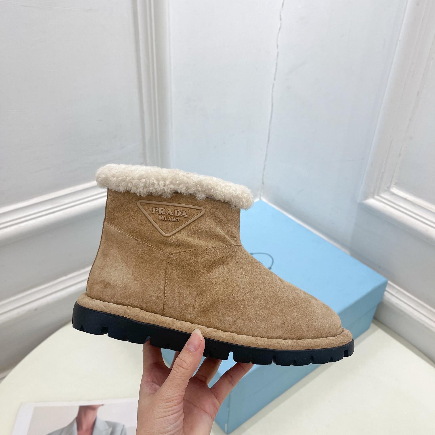 Prada Shearling Booties - DesignerGu