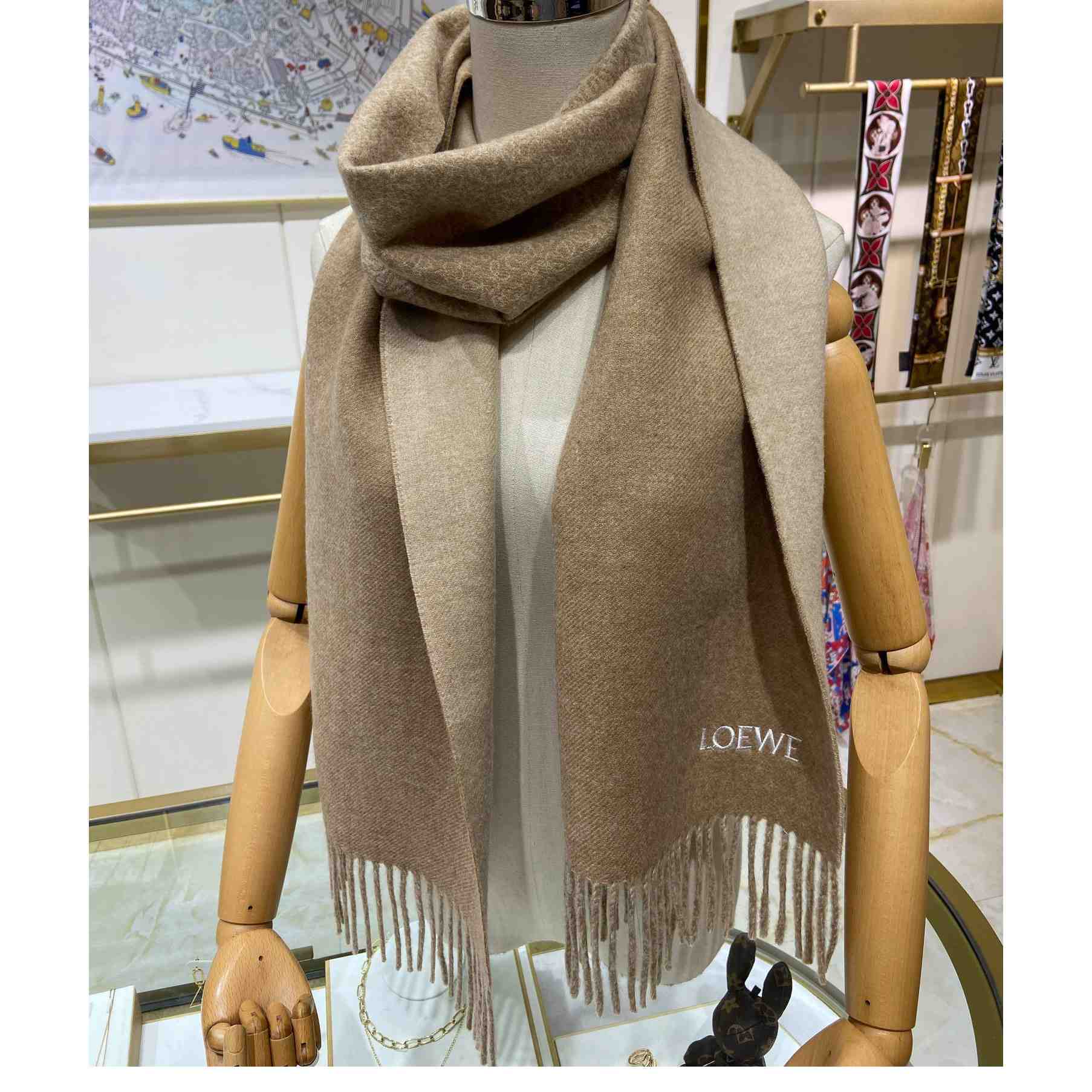 Loewe Scarf In Wool And Cashmere - DesignerGu