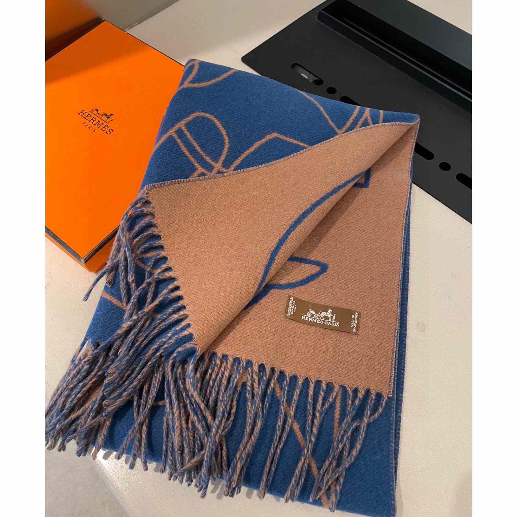 Hermes Casaque Entrelacs Equestres muffler  - DesignerGu