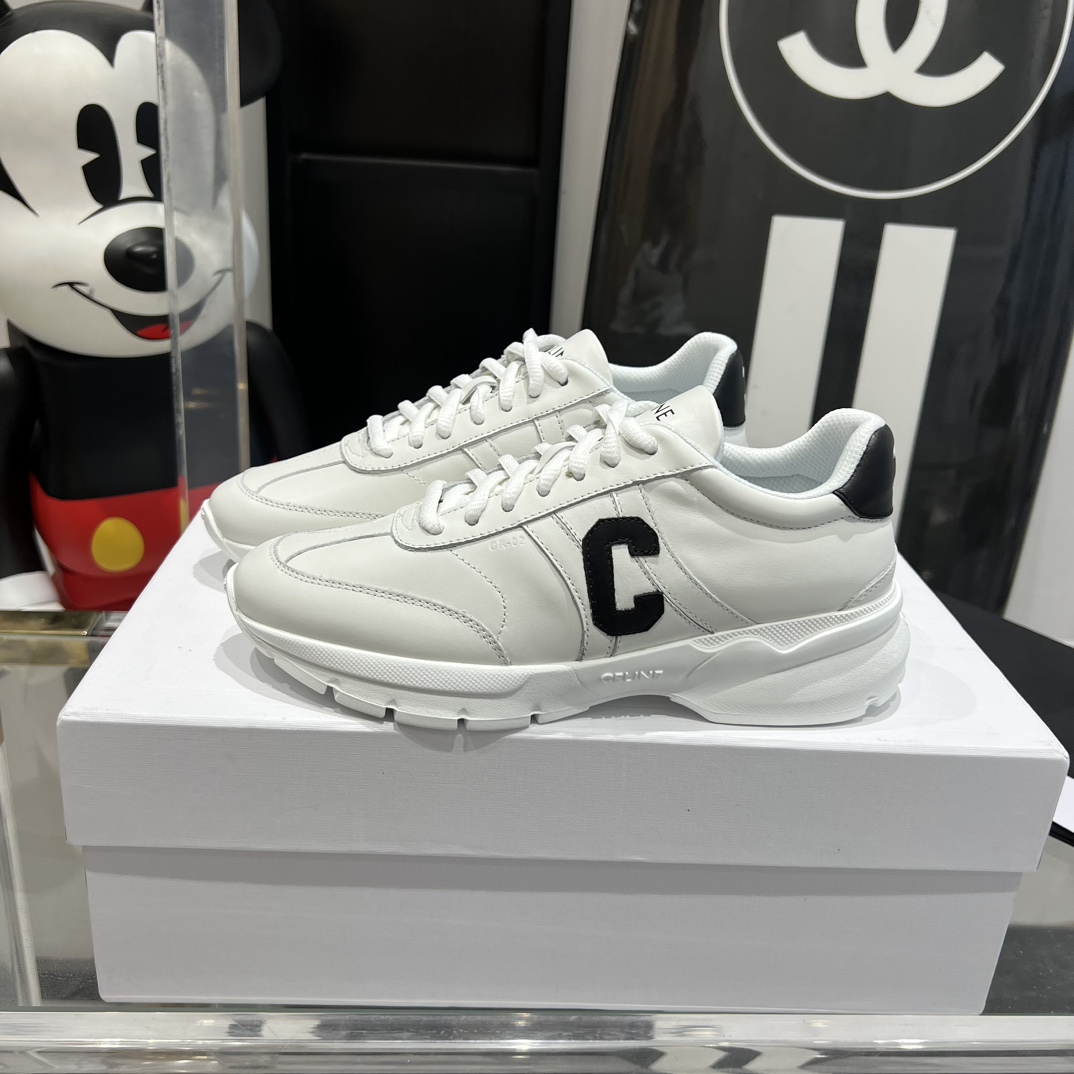 Celine Runner CR-02 Low Lace-up Sneaker In Calfskin - DesignerGu