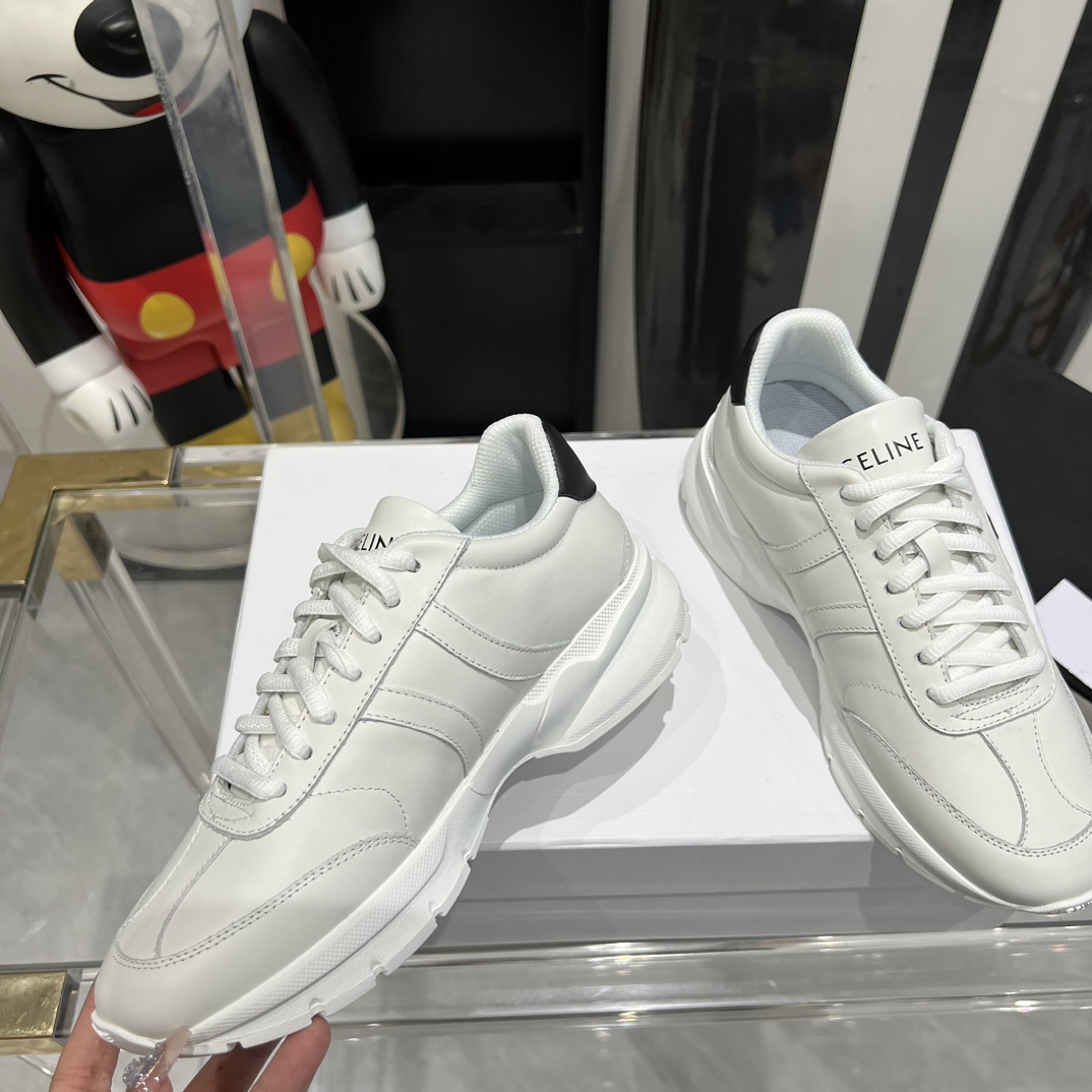 Celine Runner CR-02 Low Lace-up Sneaker In Calfskin - DesignerGu