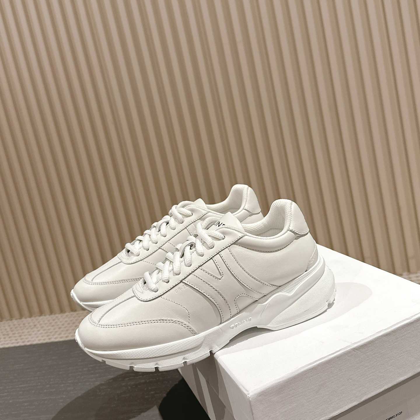 Celine Runner CR-01 Low Lace-up Sneaker In Calfskin - DesignerGu