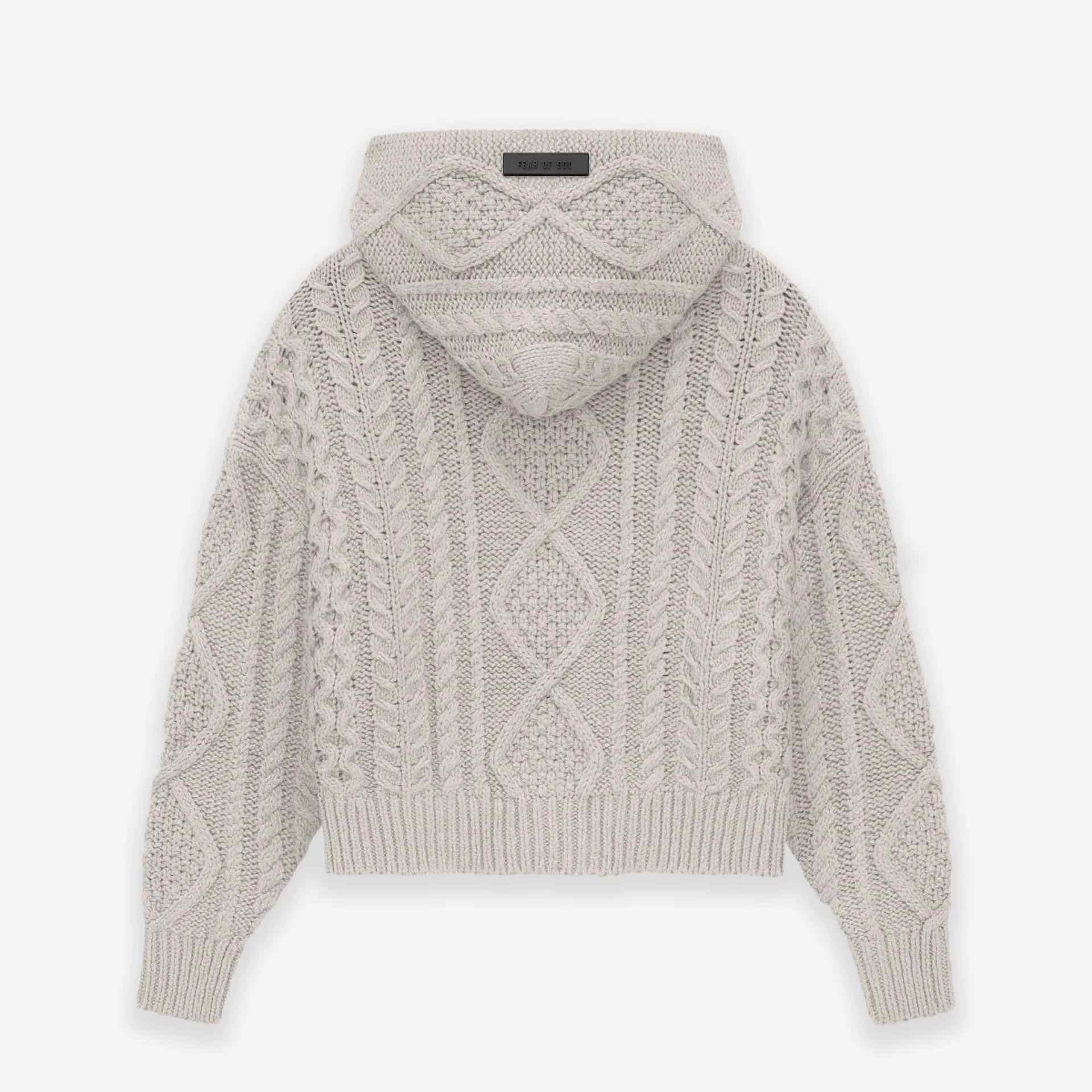 Fear Of God Essentials Cable Knit Hoodie - DesignerGu