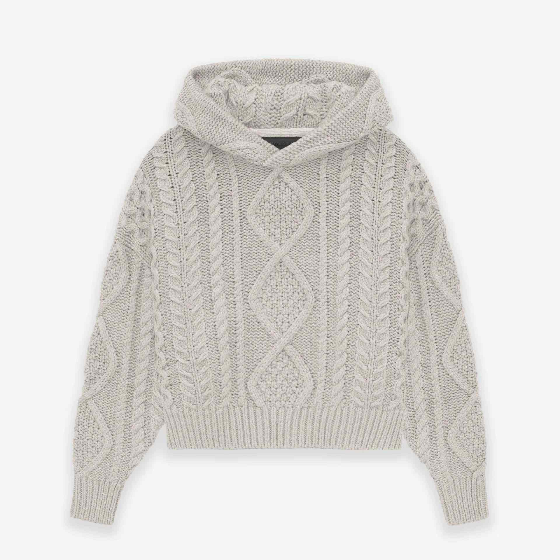 Fear Of God Essentials Cable Knit Hoodie - DesignerGu