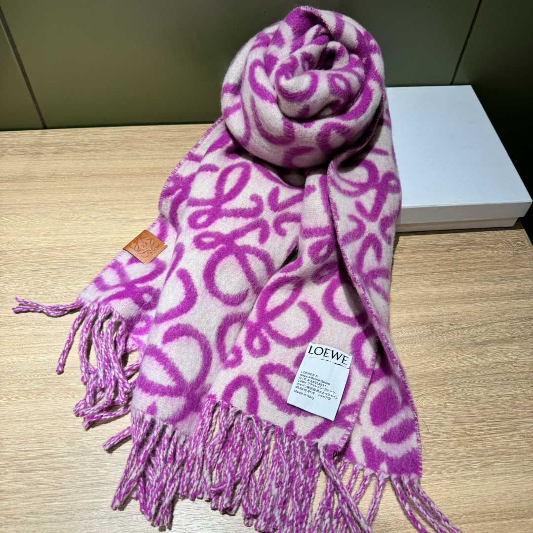 Loewe Anagram Scarf In Alpaca And Wool - DesignerGu