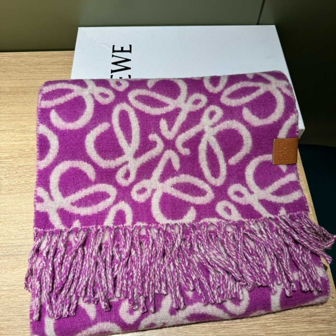 Loewe Anagram Scarf In Alpaca And Wool - DesignerGu