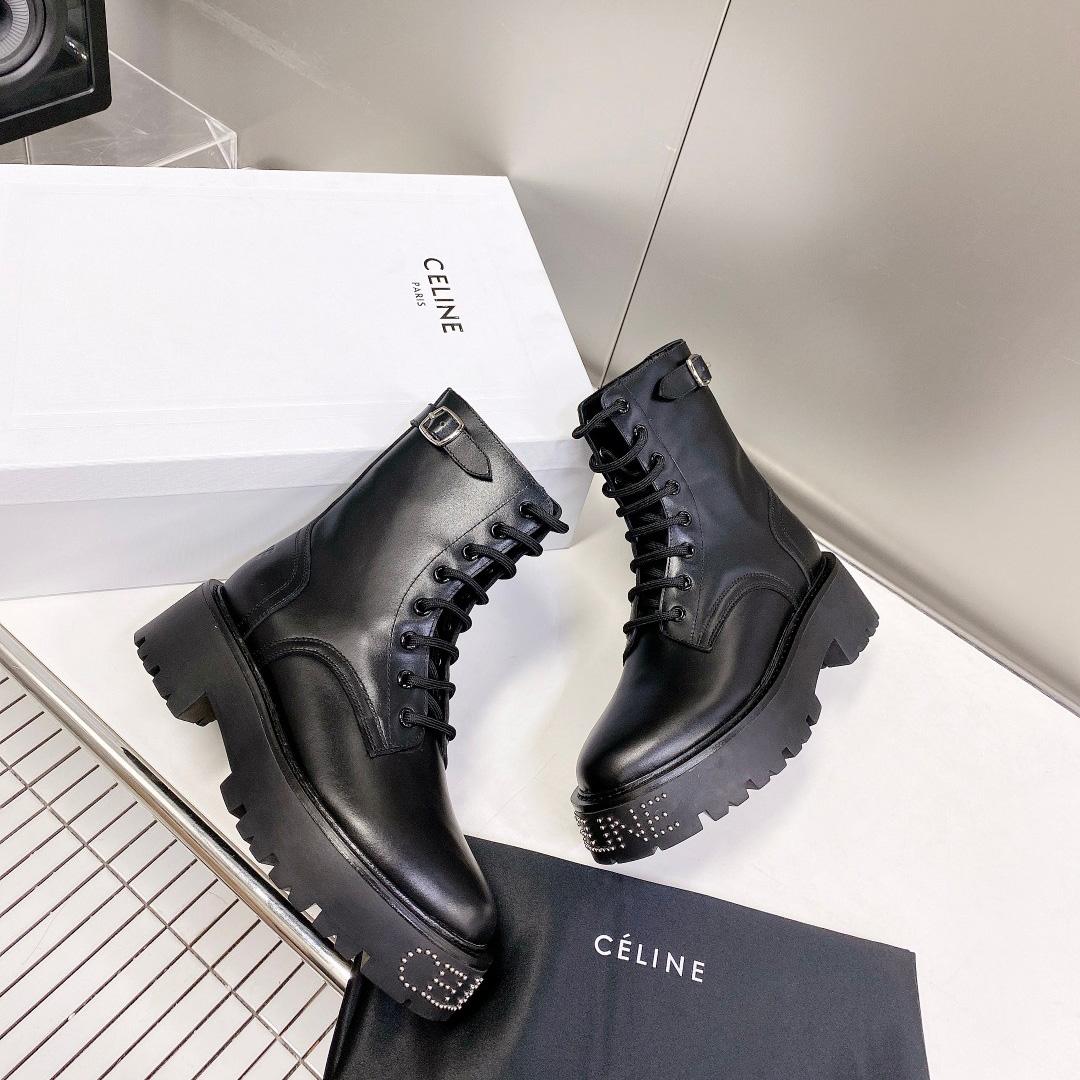 Celine Bulky Lace-up Boot  - DesignerGu