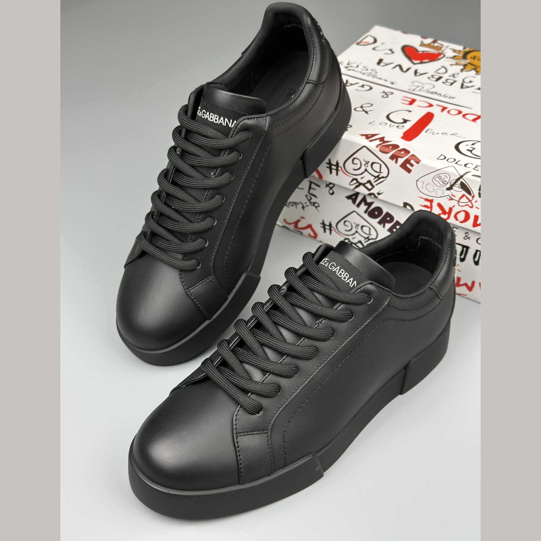 Dolce & Gabbana Calfskin Portofino sneakers - DesignerGu