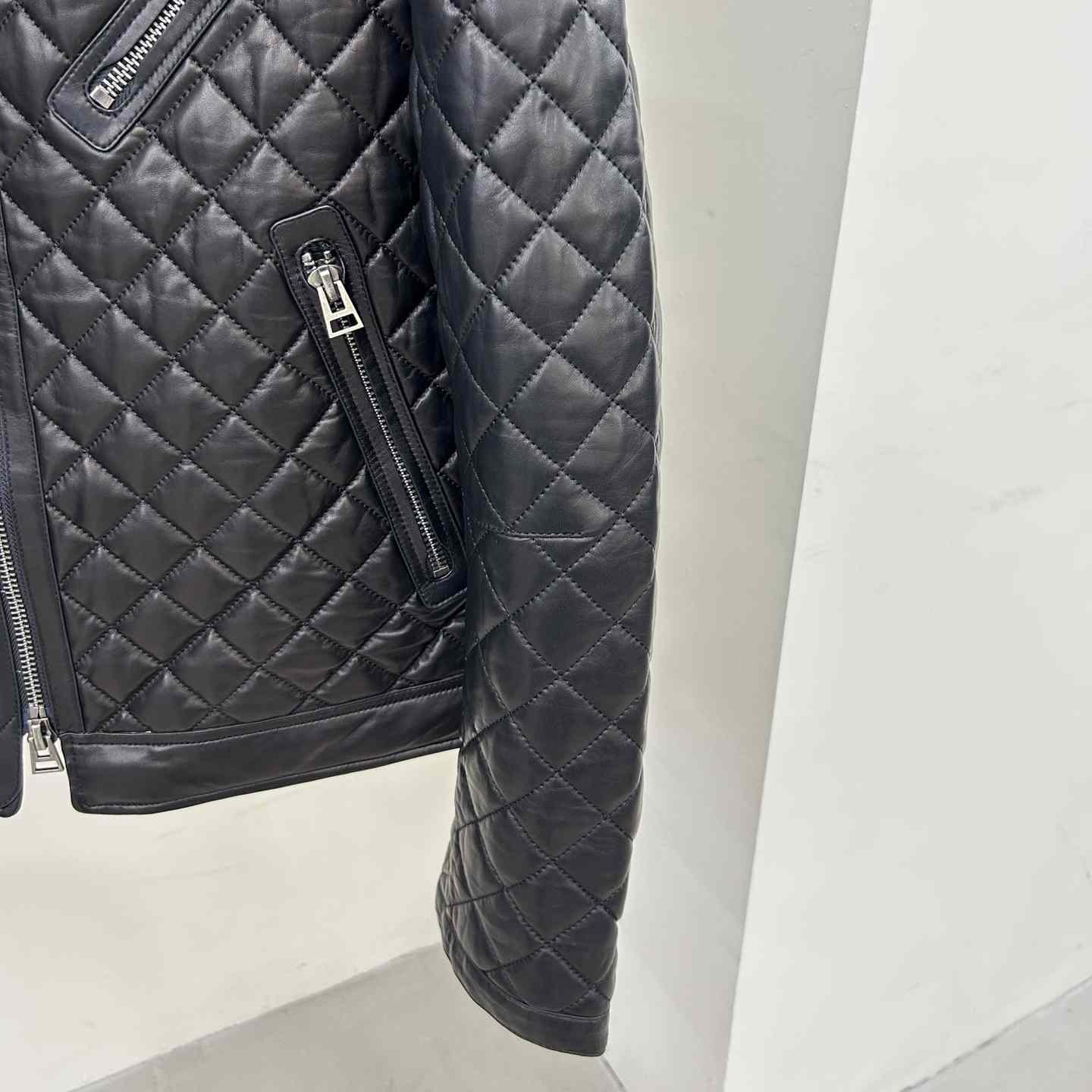 Dior Feather Nappa Quilted Cafe Racer - DesignerGu