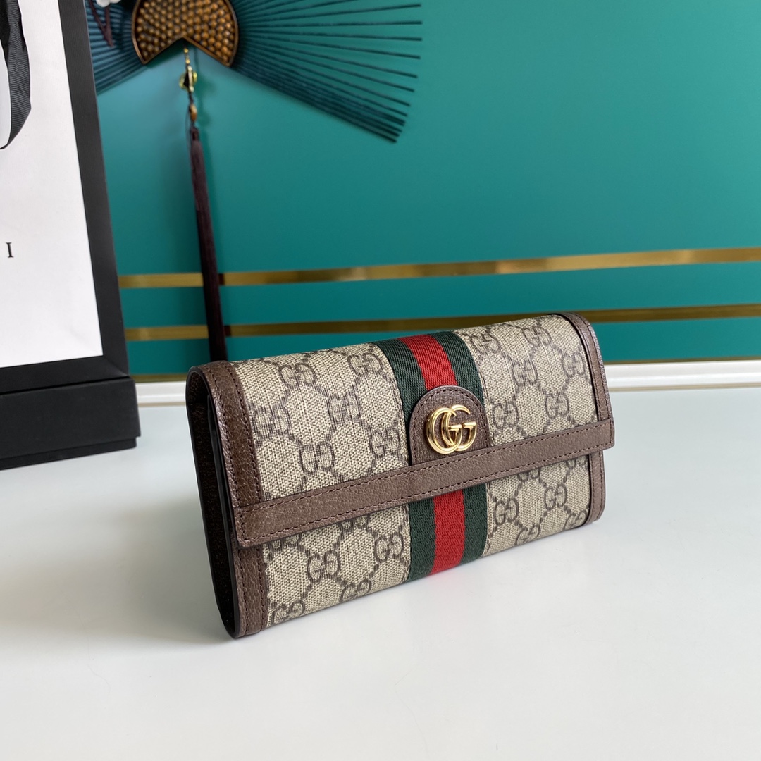 Gucci Ophidia GG Continental Wallet - DesignerGu