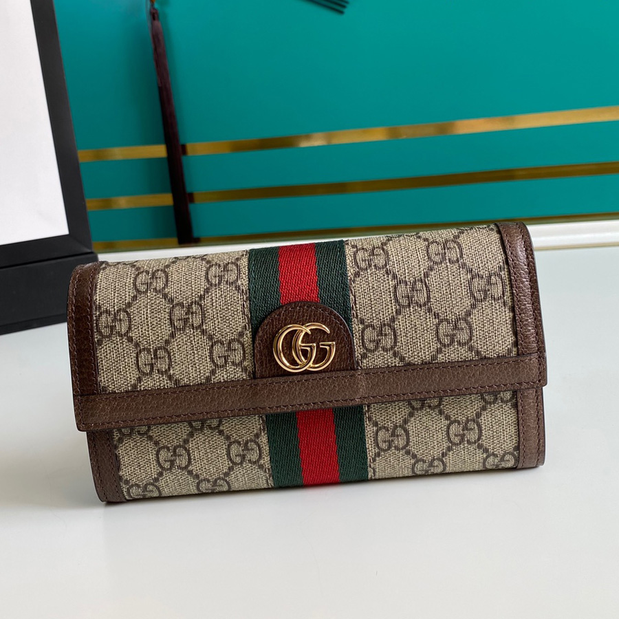 Gucci Ophidia GG Continental Wallet - DesignerGu