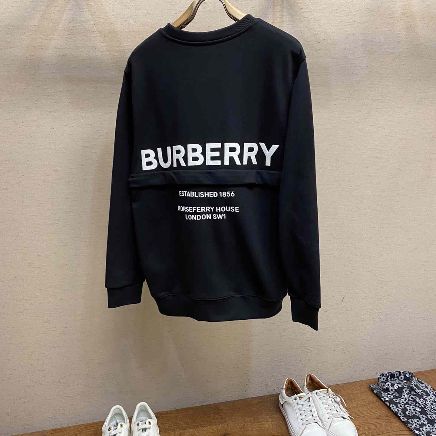 Burberry Men's Acklow Logo-back Sweatshirt - DesignerGu